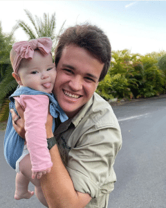 Baby Grace and her father Chandler