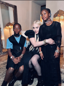 Estere, Madonna, and Stella on Thanksgiving