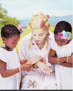 Madonna with twins Estere and Stella