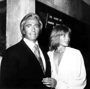John Derek with his third wife, actress Linda Evans