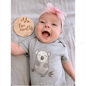 The Irwin-Powells' own little koala supporting animals with a onesie from the Australia Zoo