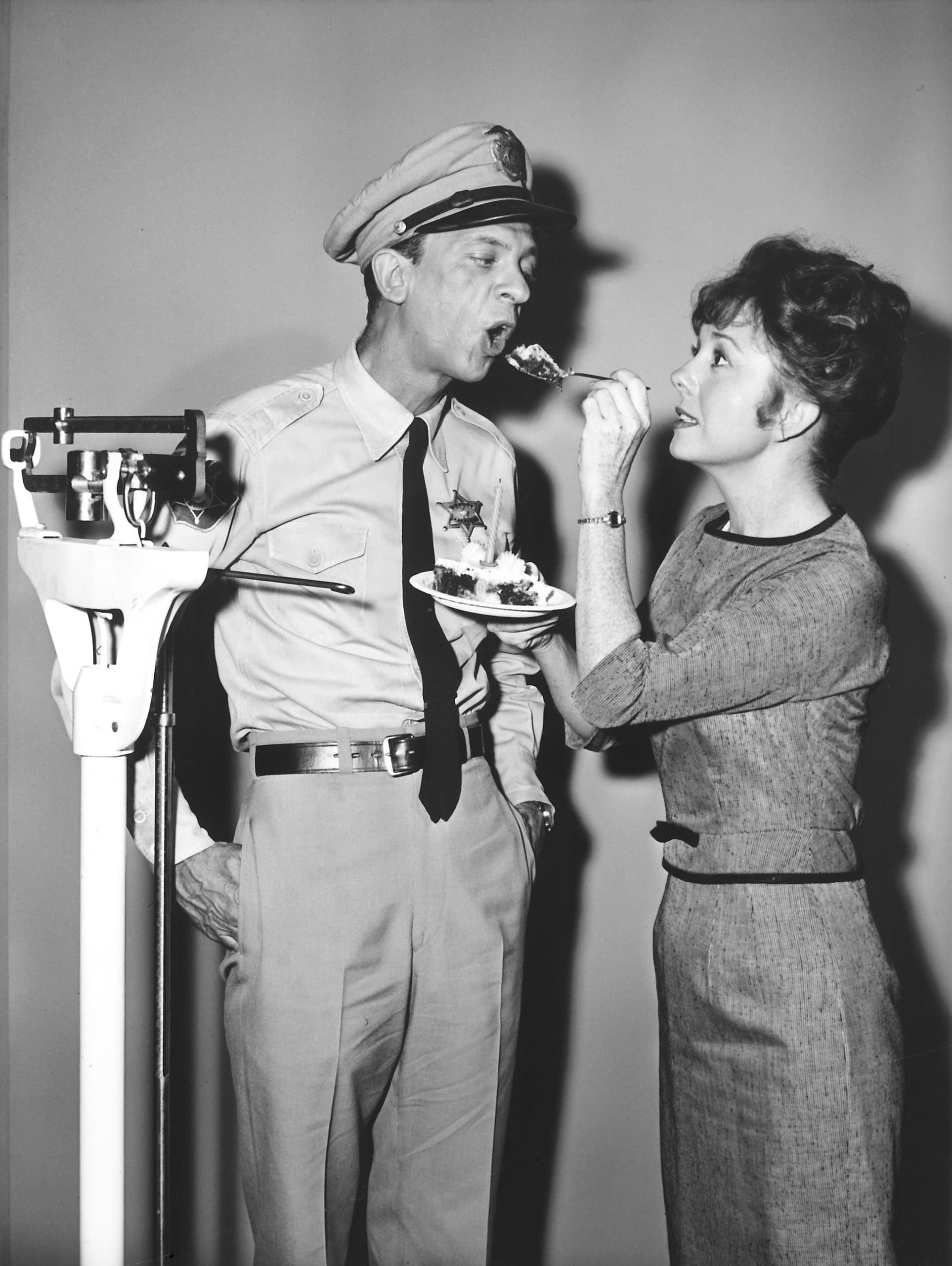 ANDY GRIFFITH SHOW, Don Knotts, Betty Lynn, in the Season 5 episode, 'Barney's Physical,' September 28, 1964