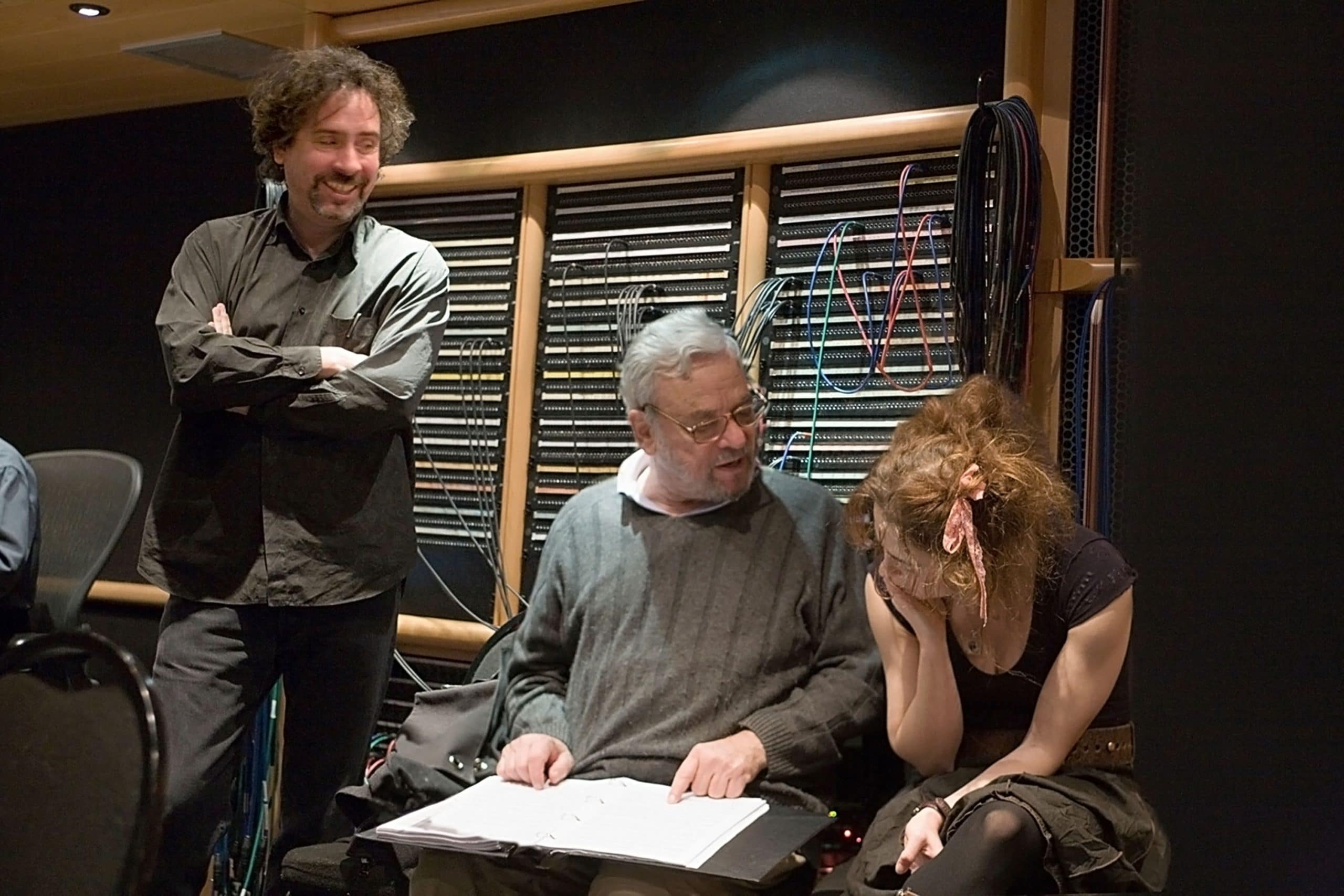 SWEENEY TODD: THE DEMON BARBER OF FLEET STREET, director Tim Burton, composer Stephen Sondheim, Helena Bonham Carter