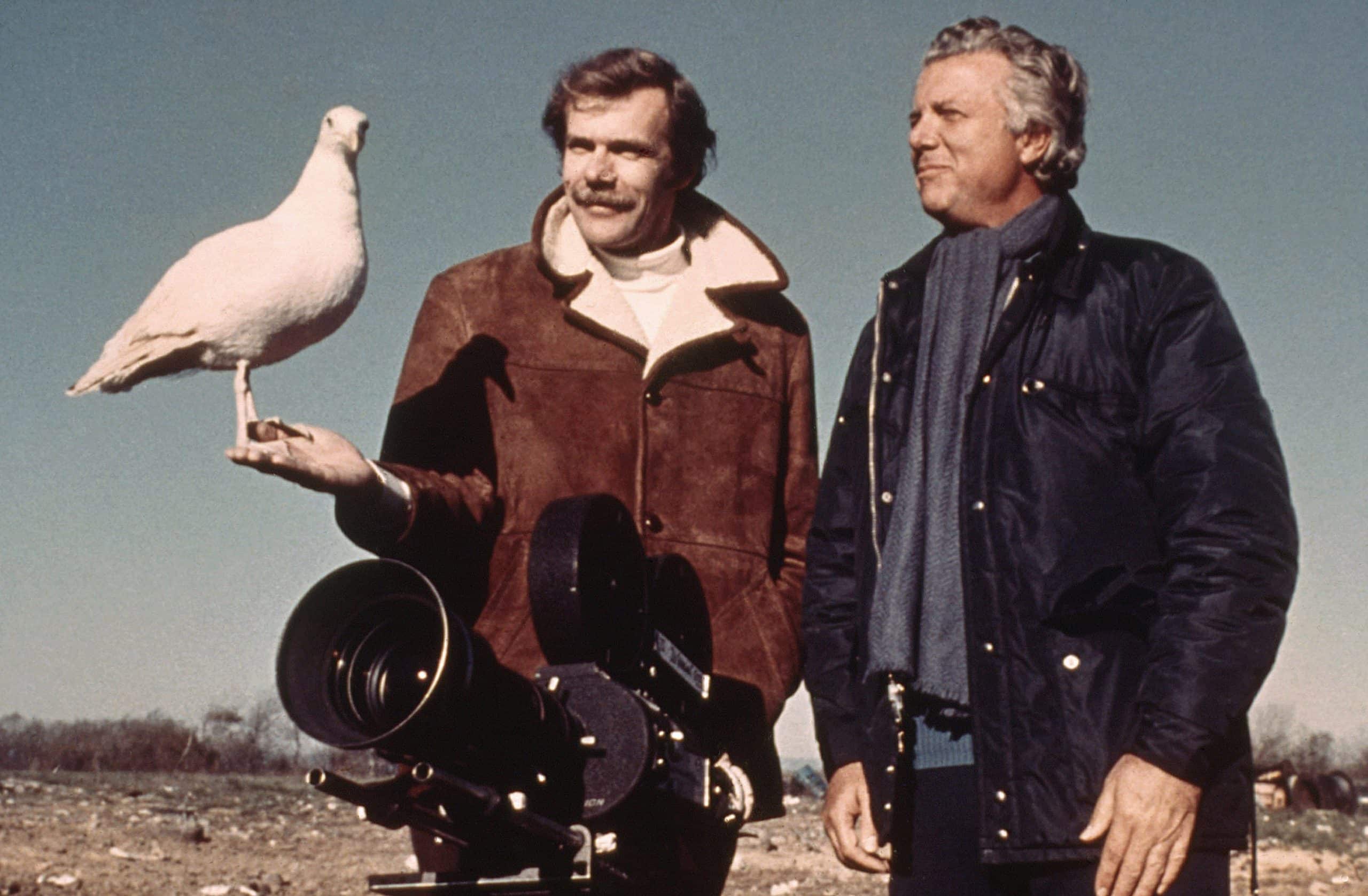 JONATHAN LIVINGSTON SEAGULL, author Richard Bach, director Hall Bartlett, on location, 1973