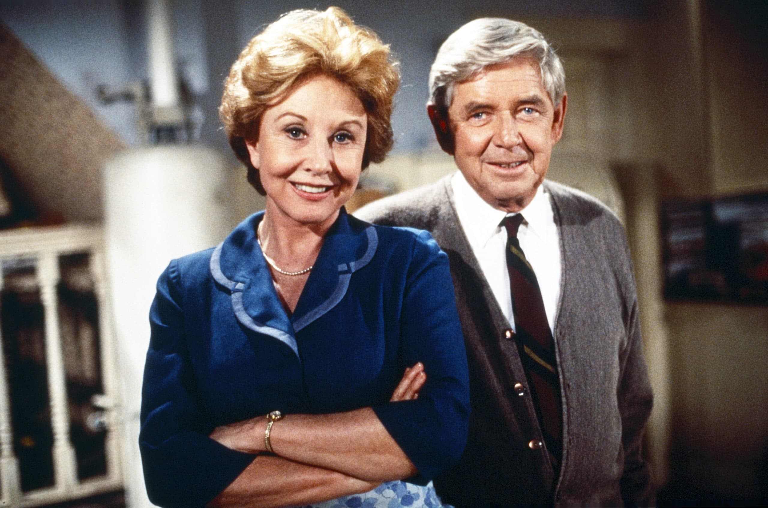 A WALTON THANKSGIVING REUNION, from left: Michael Learned, Ralph Waite, 1993