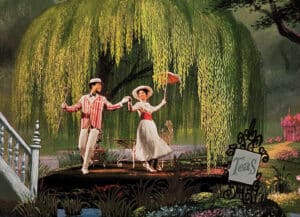 A dangerous stunt in Mary Poppins had Julie Andrews swearing