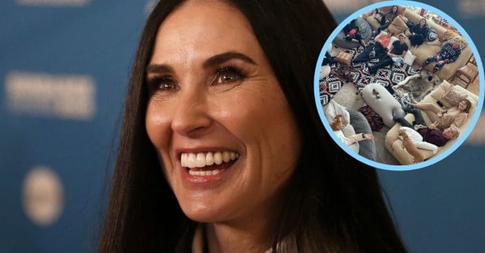 Demi Moore is snowed in with family