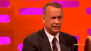 Hanks delivers his best Eastwood glare