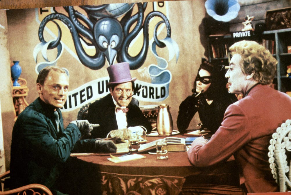 frank-gorshin-burgess-meredith-lee-meriwether-cesar-romero-batman