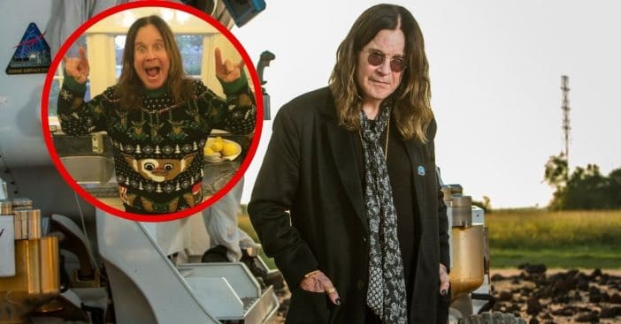 Ozzy Osbourne shows off his on-brand Christmas sweater