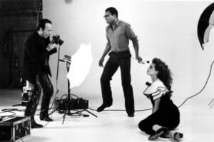 Fashion photographer Francesco Scavullo, ?, Brooke Shields, (fashion shoot promo for BARBARA WALTERS SPECIAL