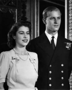 Future Queen Elizabeth and future Prince Philip
