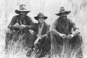 THE SHADOW RIDERS, from left: Sam Elliott, Katherine Ross, Tom Selleck