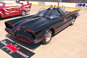 The Batmobile from the 1966 Batman series remains one of the most famous appearances of the Caped Crusader's car