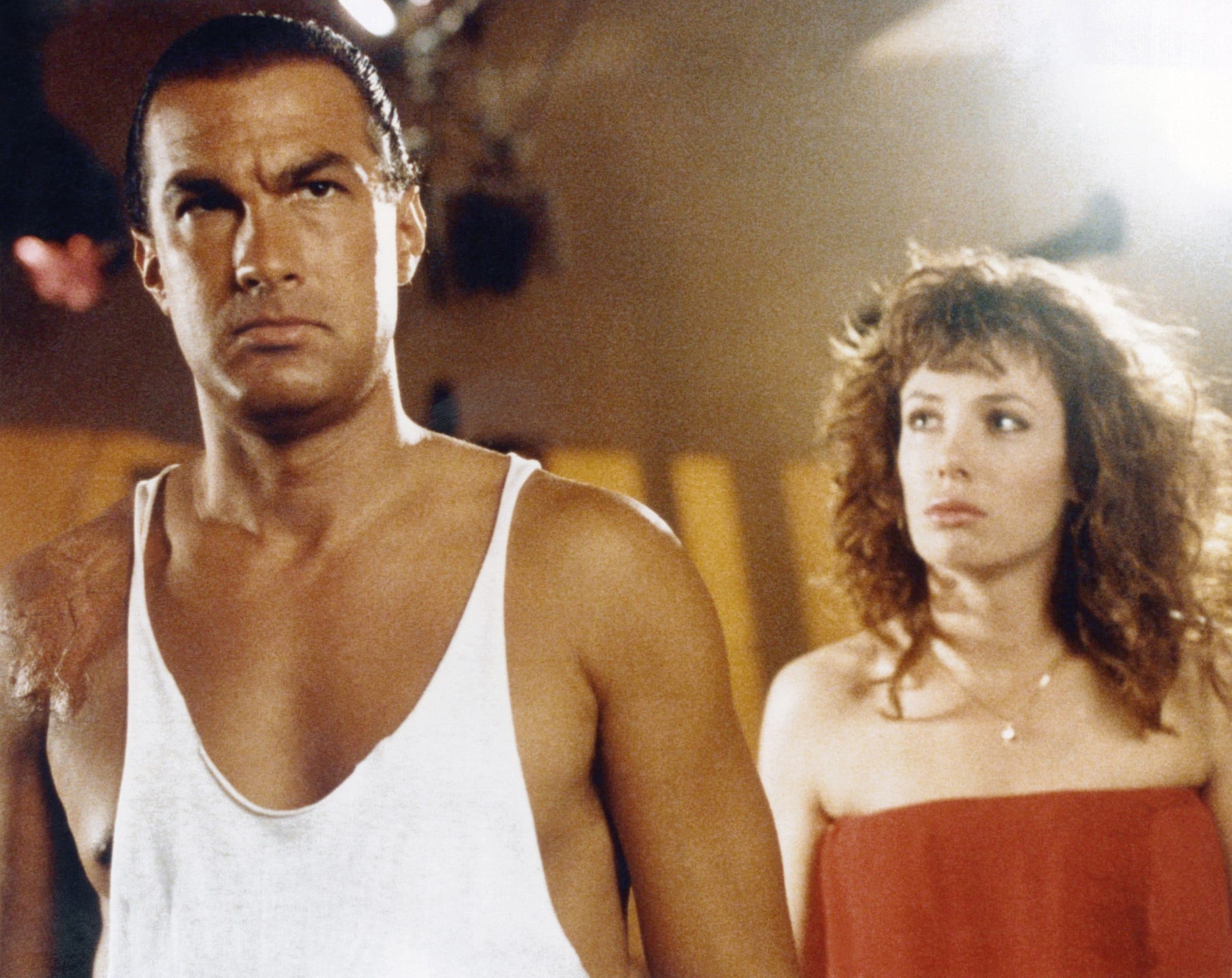 HARD TO KILL, from left: Steven Seagal, Kelly LeBrock, 1990