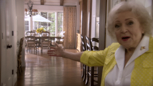 Betty White showing off her house in Carmel, which she'd bought with her now late husband Allen Ludden