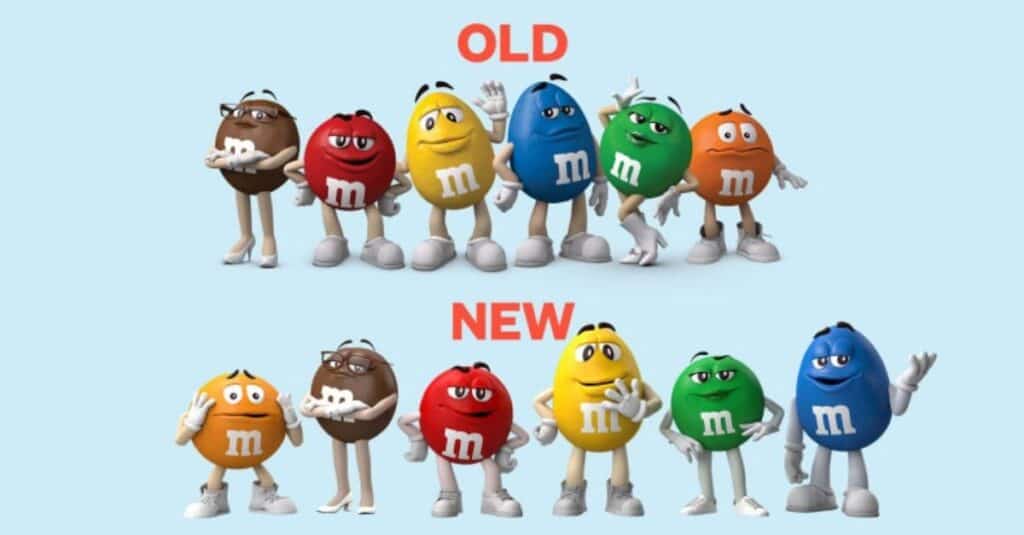 The Classic M&M's Characters Got BrandNew Looks