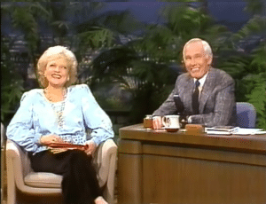 Johnny Carson and Betty White frequently crossed paths and joked with one another