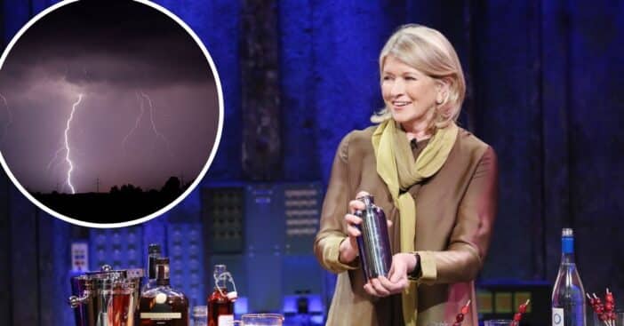 Martha Stewart has been struck by lightning three times