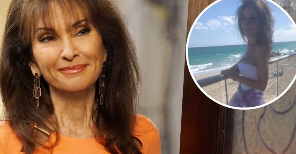 75YearOld Susan Lucci Looks Fit In A Strapless Bathing Suit