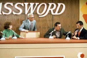 THE ODD COUPLE, Password: from left: Betty White, Allan Ludden, Jack Klugman, Tony Randall