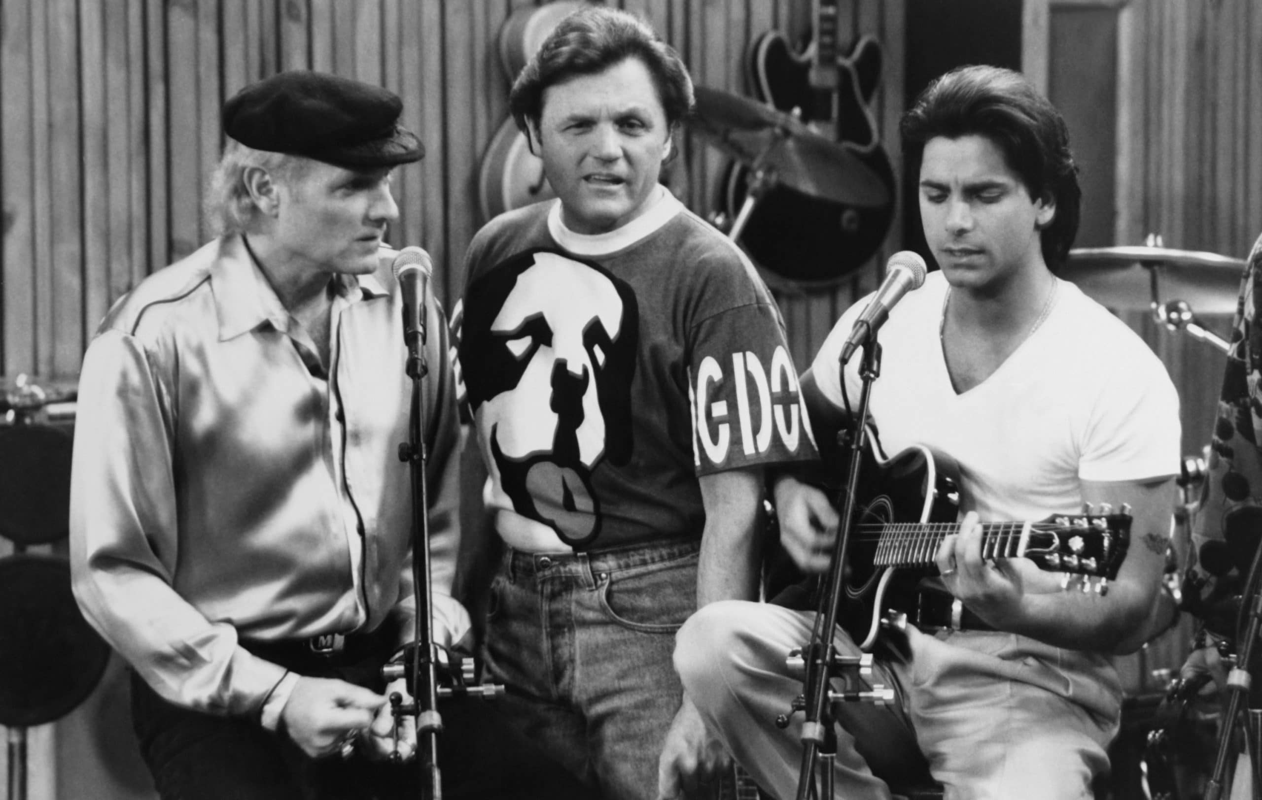 FULL HOUSE, from left: Mike Love, Bruce Johnston, John Stamos, 'Captain Video: Part 1,'