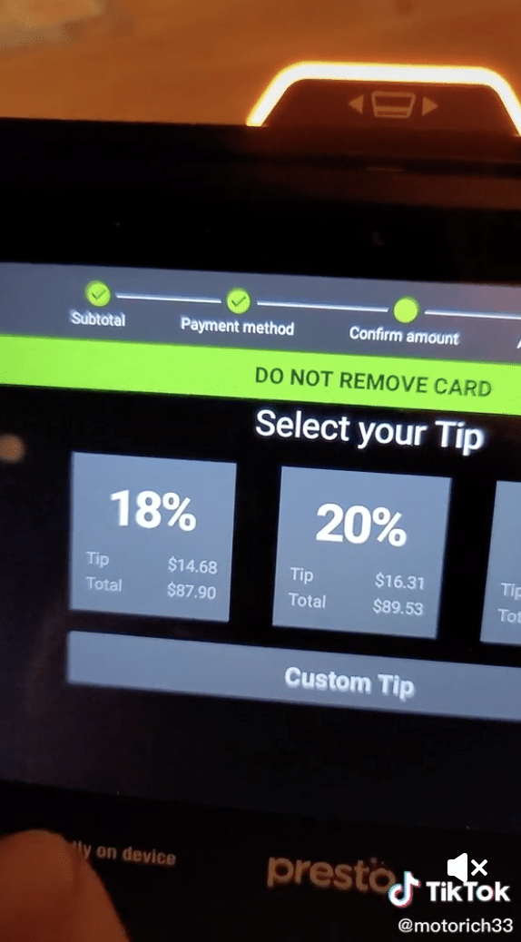 TiKTok video shows Chili's pay-at-the-table machine inaccurate