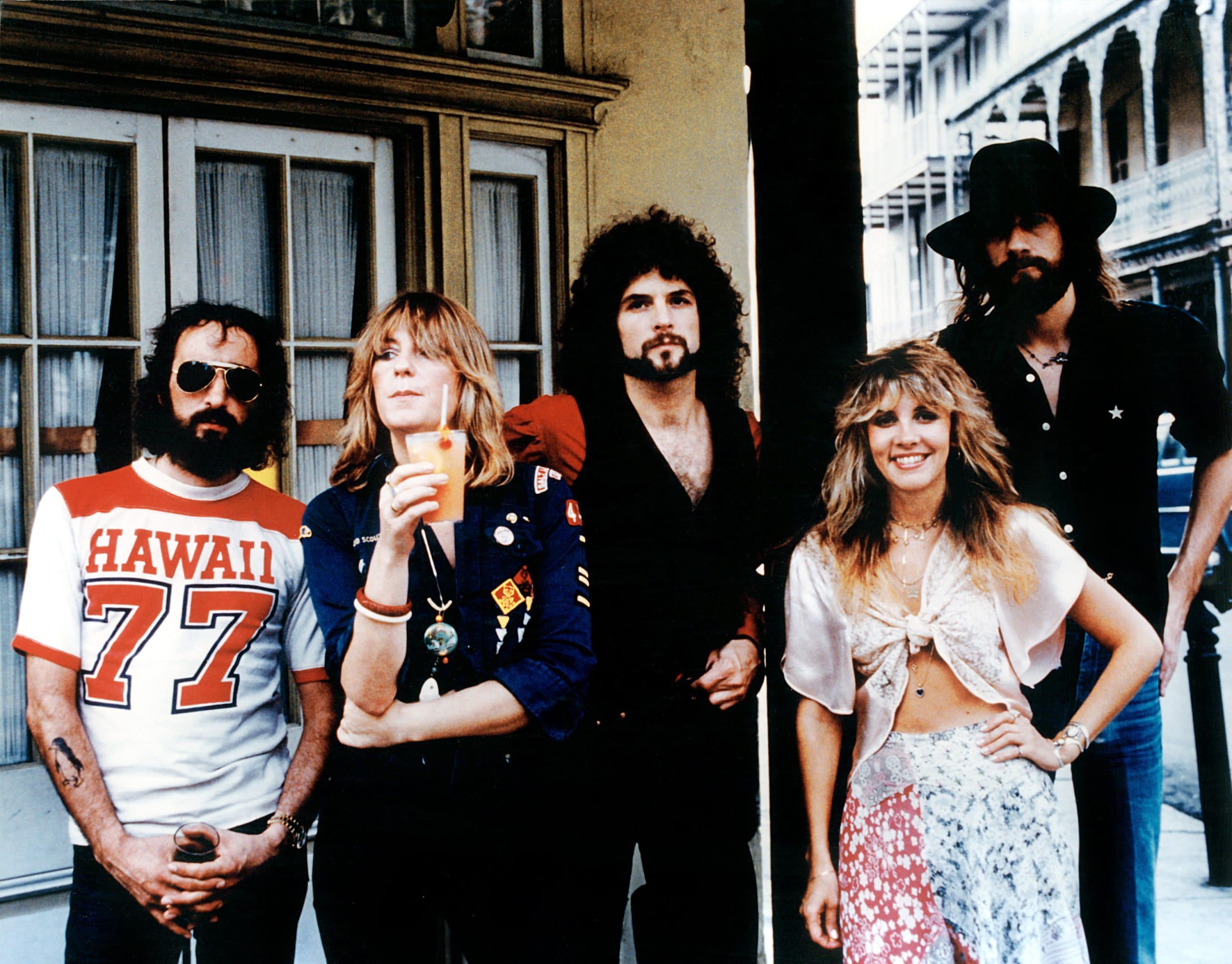 Fleetwood Mac, (John McVie, Christine McVie, Lindsey Buckingham, Stevie Nicks, Mick Fleetwood), circa mid-1970s
