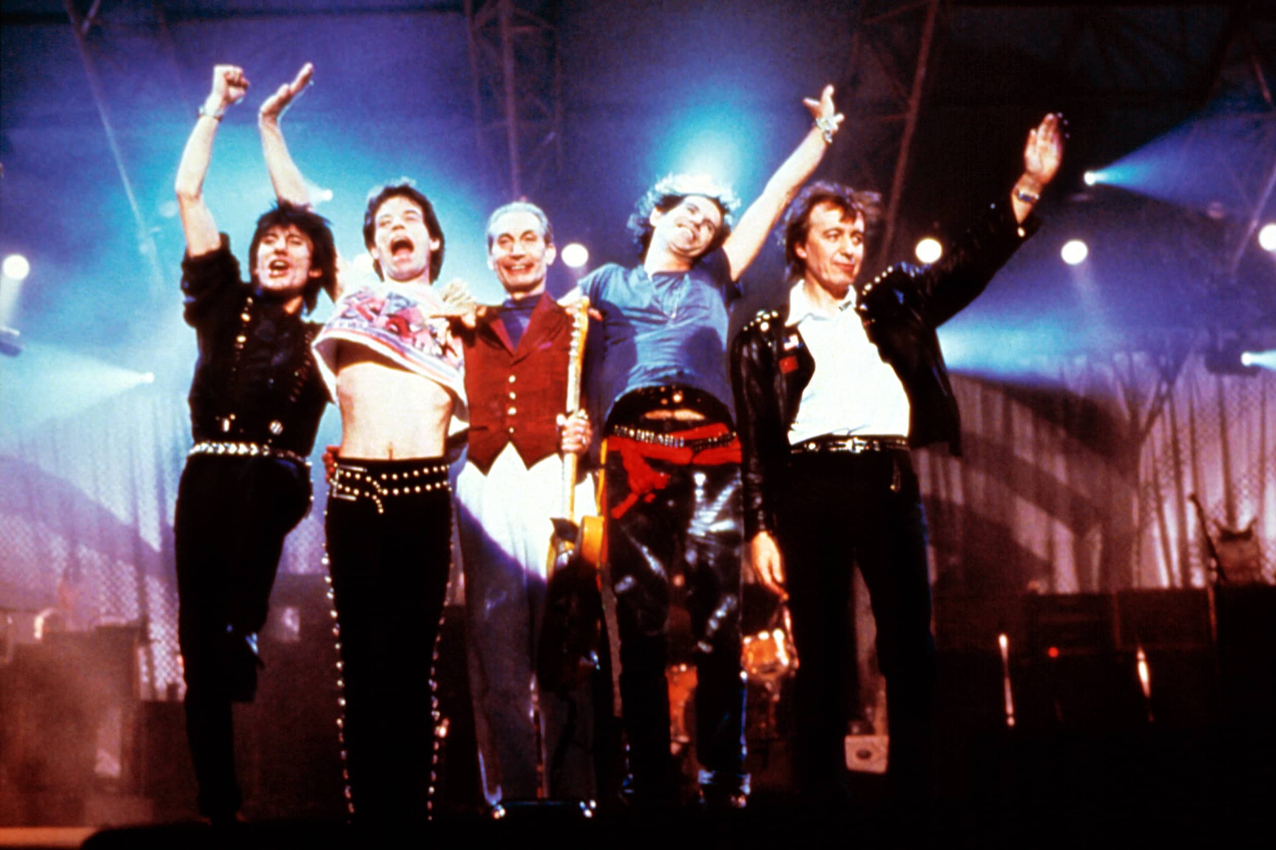 AT THE MAX, (aka ROLLING STONES: AT THE MAX), Rolling Stones (Ron Wood, Mick Jagger, Charlie Watts, Keith Richards, Bill Wyman), 1991, photo: Paul Natkin 
