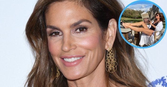 Cindy Crawford is soaking up the sun in a new photo