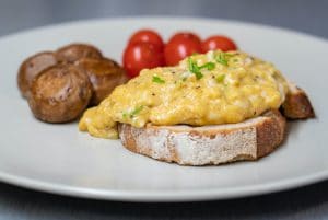 Dolly Parton whips up scrambled eggs, and all manner of Southern breakfast food, each weekend
