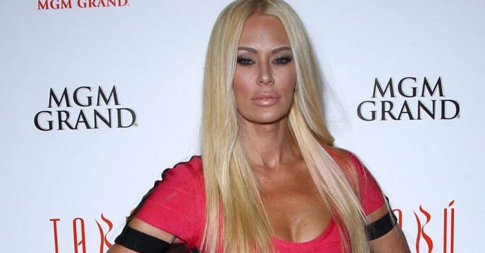 Jenna Jameson is out of the hospital and using a wheelchair as she recovers
