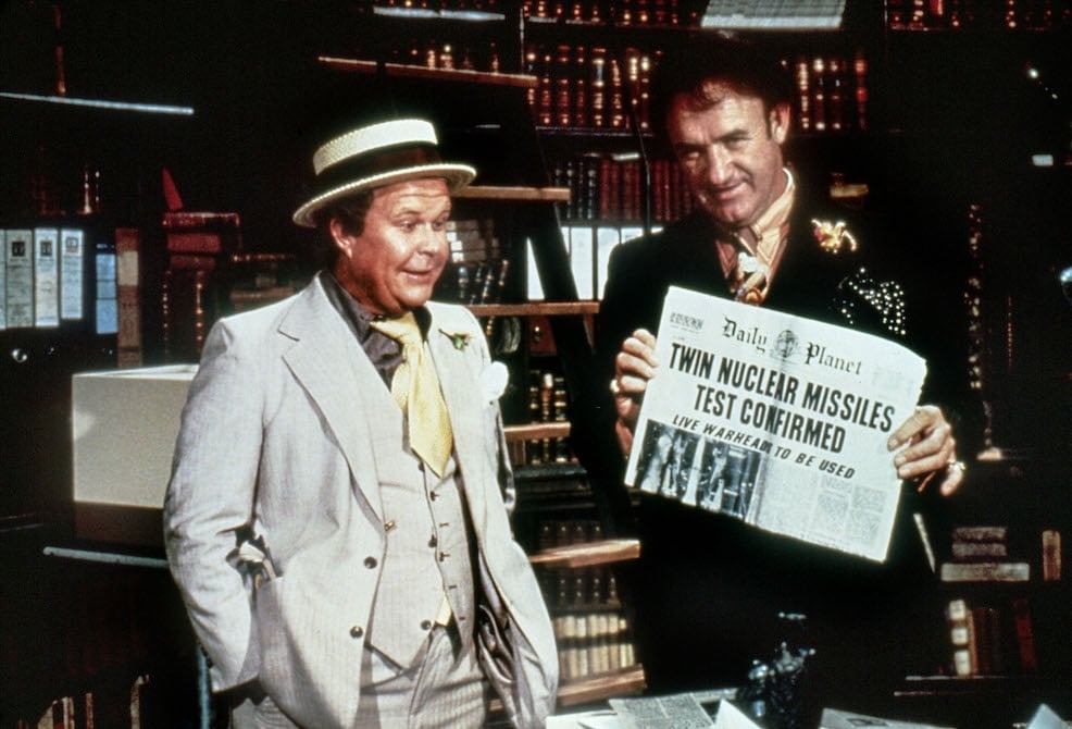 Ned Beatty and Gene Hackman in 'Superman.'