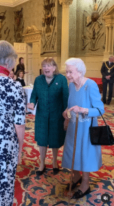 The monarch hosted a reception for estate workers and charities this weekend