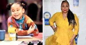 Raven-Symoné in the cast of The Cosby Show and after