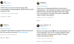 Some reactions to the decision to suspend Whoopi Goldberg from The View