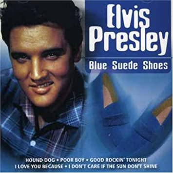 "Blue Suede Shoes" cover art - Elvis Presley