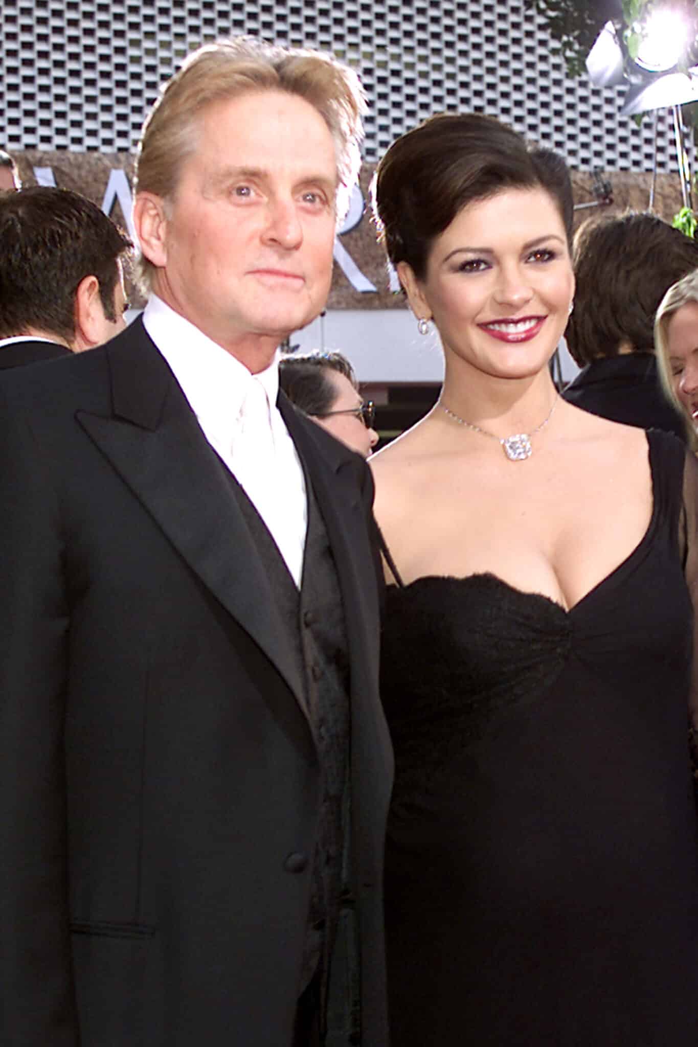 Michael Douglas and Catherine Zeta-Jones at Golden Globe Awards, LA, CA 1/19/2003