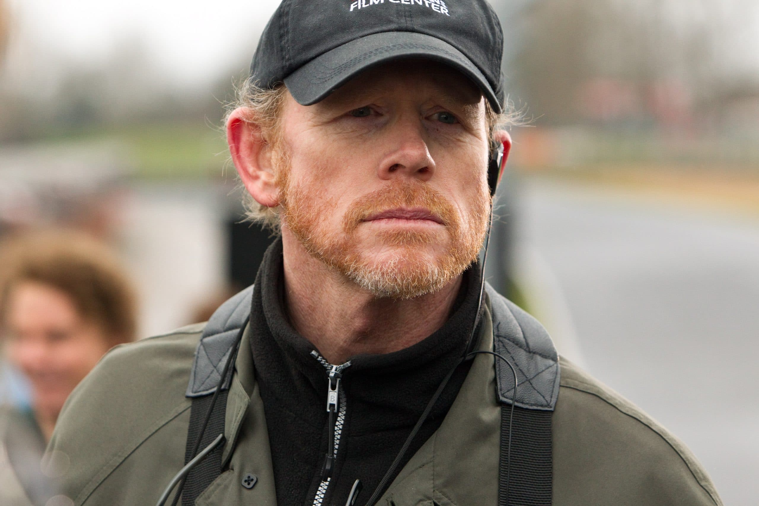 RUSH, director Ron Howard, on set, 2013