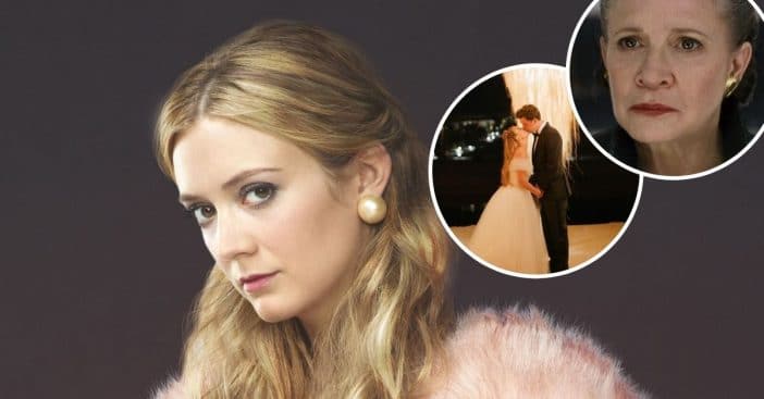 Billie Lourd honored her mom Carrie Fisher at her wedding