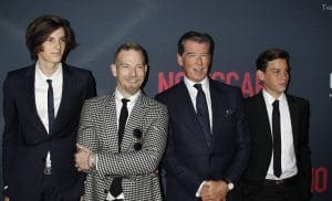 Brosnan along with Dylan, Sean, and Paris