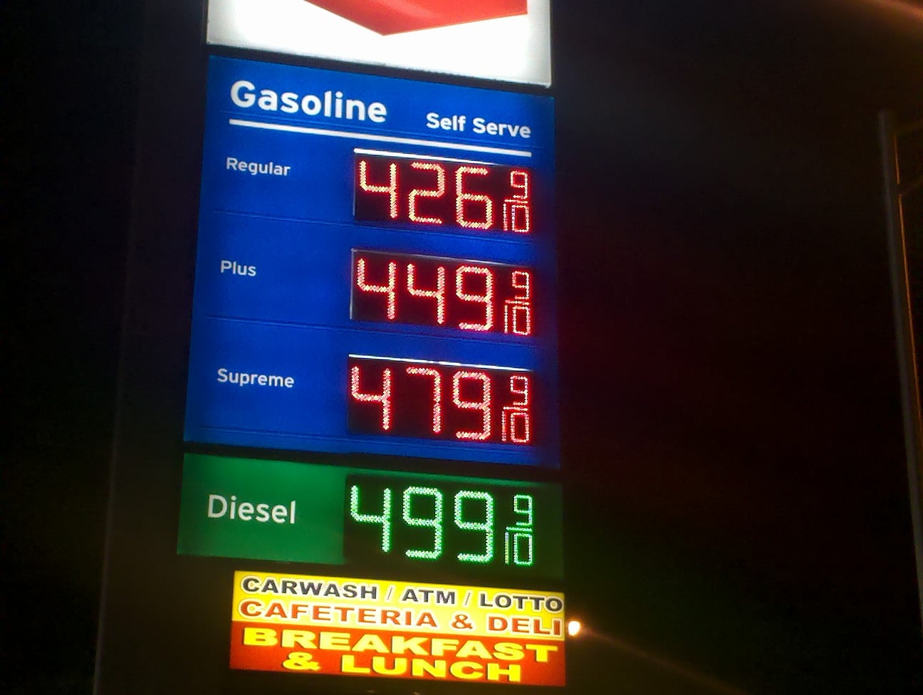 high gas prices