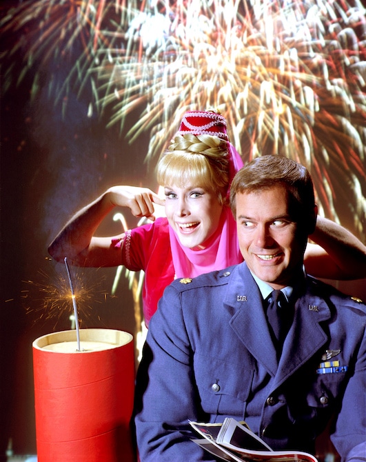 Barbara Eden and Larry Hagman in I Dream of Jeannie