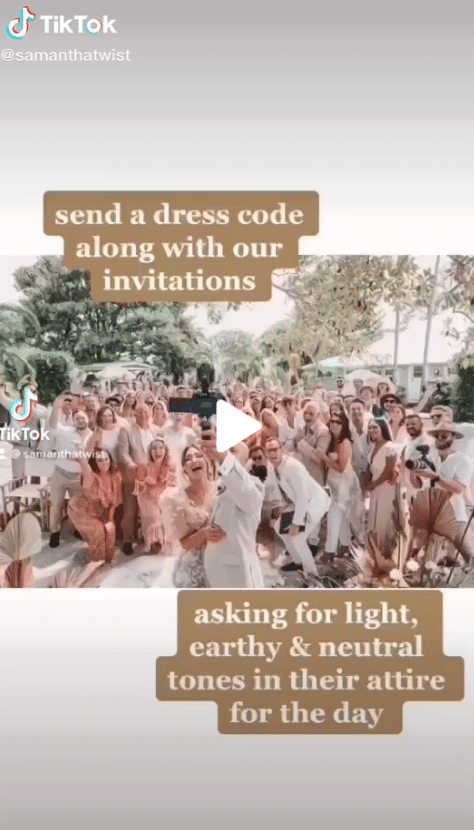 Bride requests neutral colors from wedding guests 