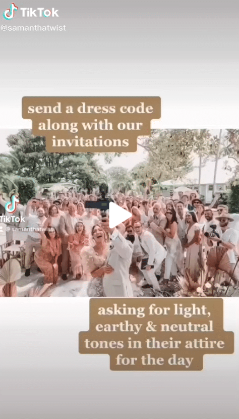 Bride requests neutral colors from wedding guests