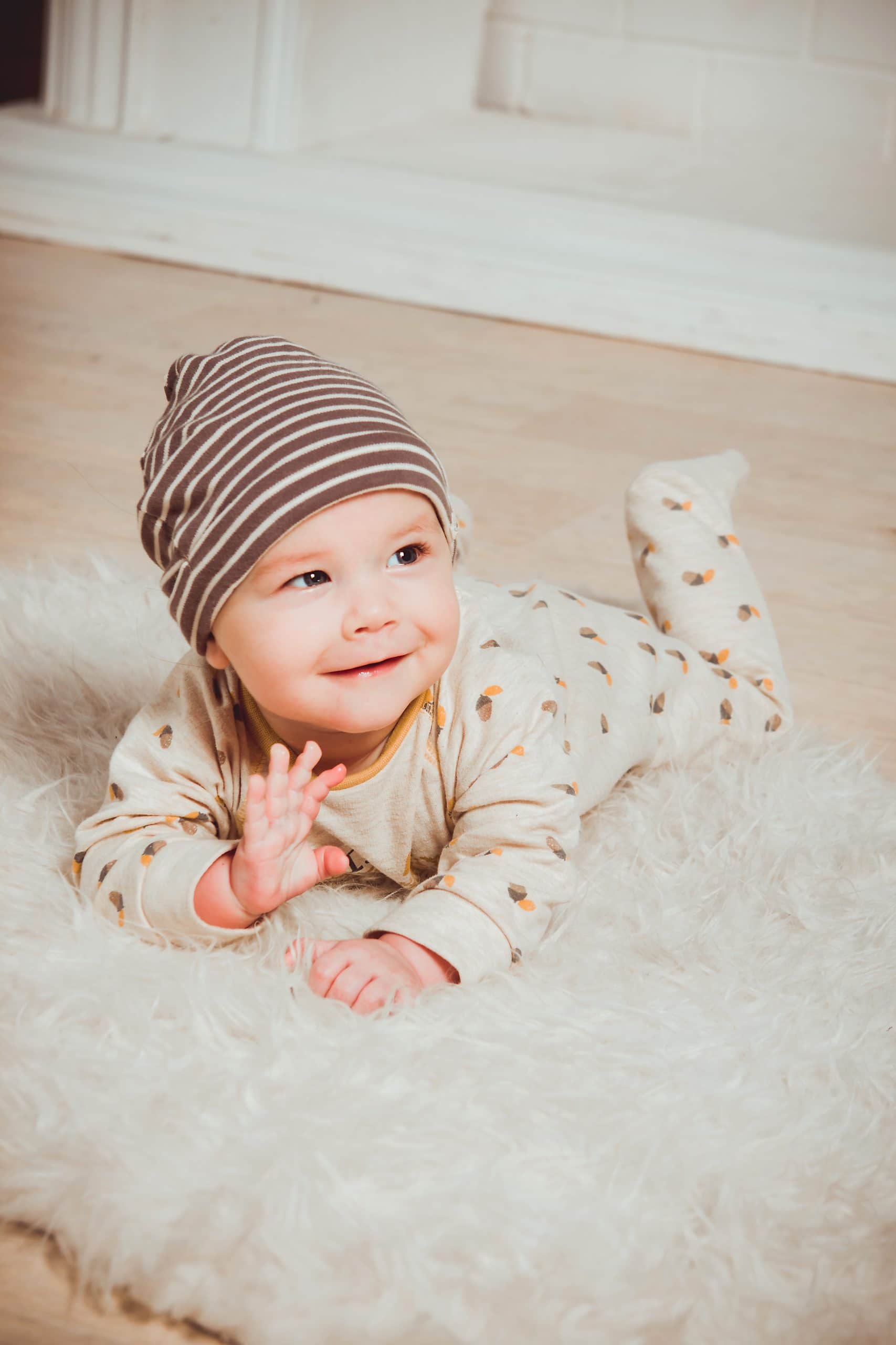 baby wearing hat