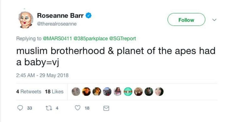 The tweet that got Roseanne fired from ABC