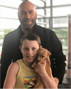 Benjamin Travolta adopted Mac N Cheese the puppy