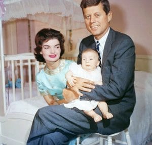Jackie, John, and daughter Caroline Kennedy