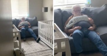 Mom Catches Grandpa And Baby Catching Some Zzz's Together In Adorable Video